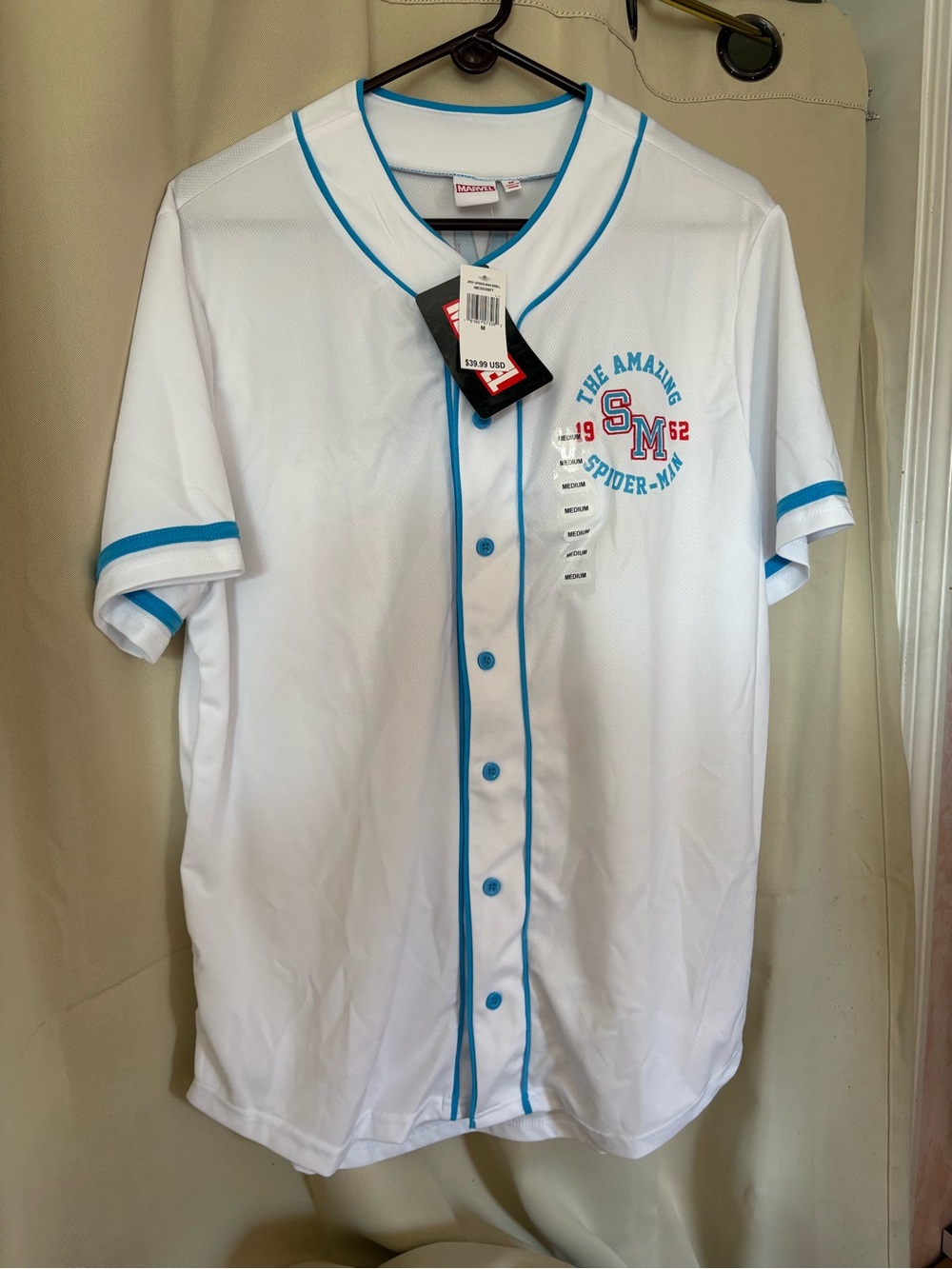 NWT Spider-Man Baseball Jersey